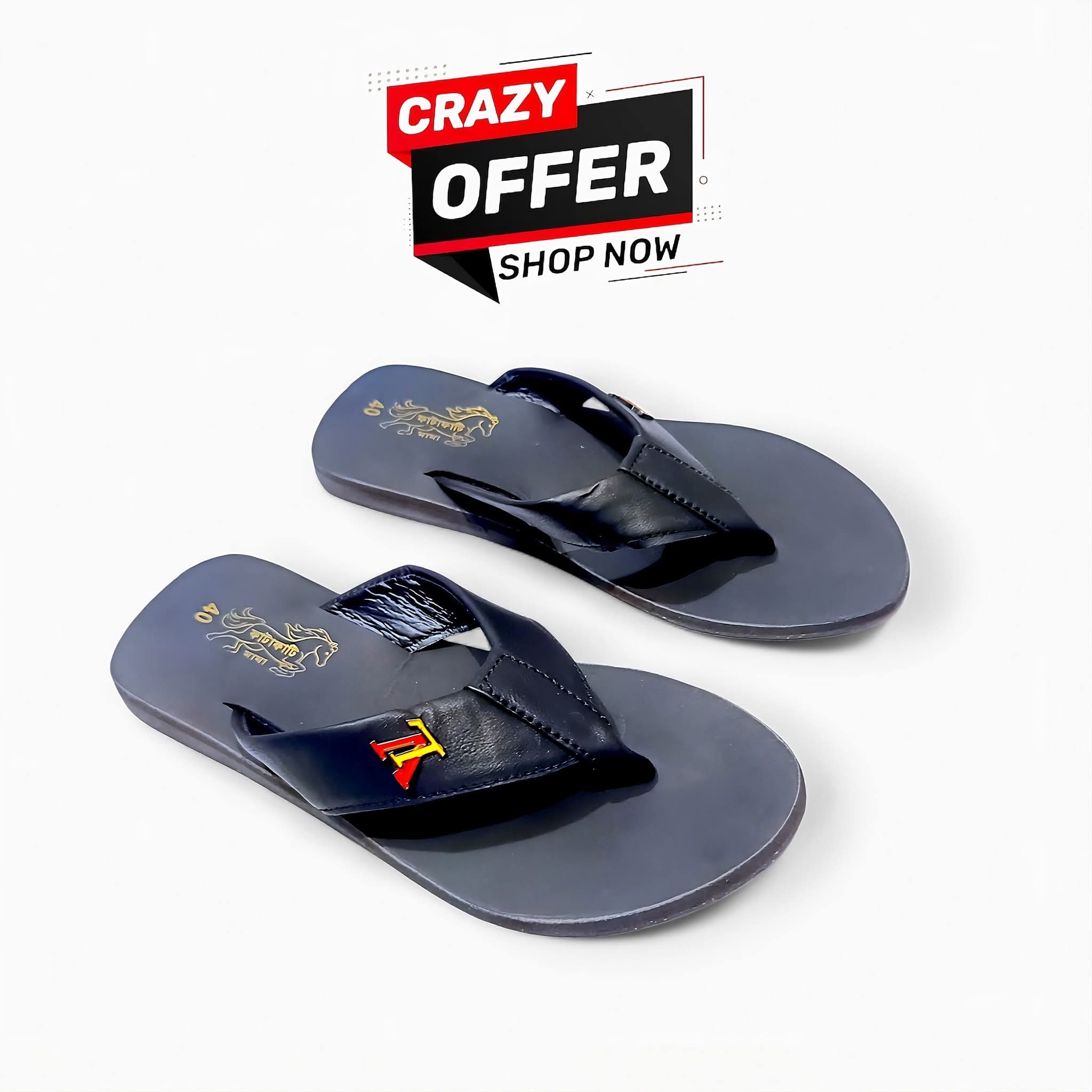 Men’s Premium Leather Sandals - Casual, Durability